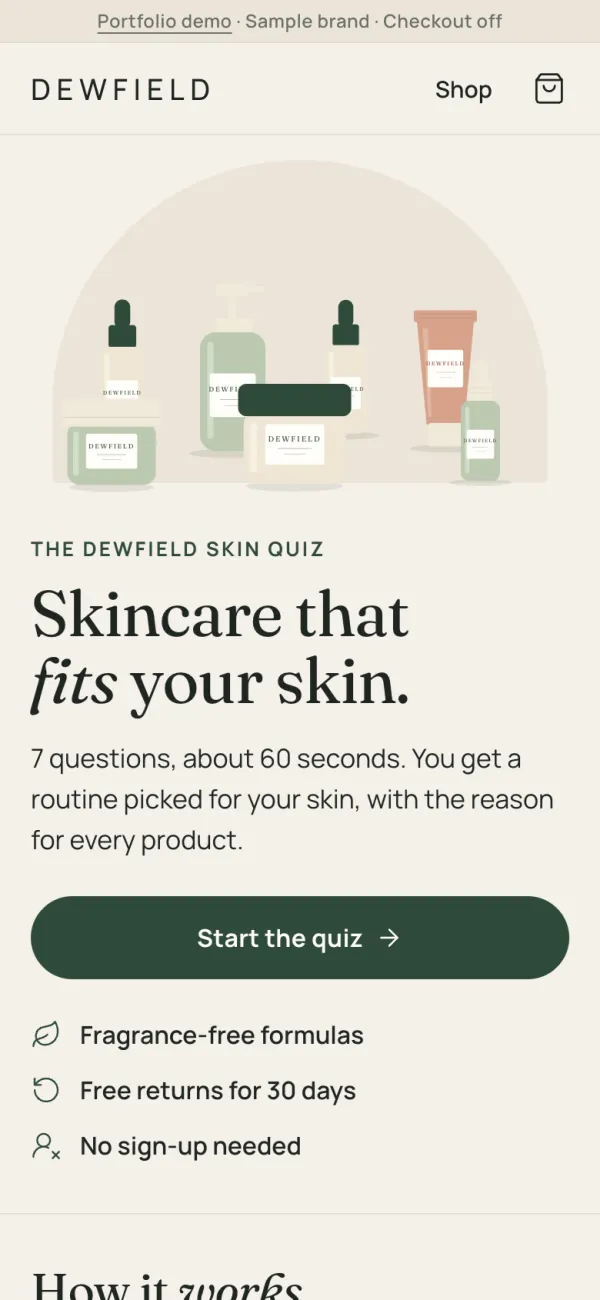 DEWFIELD on a phone